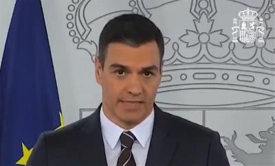 El presidente del Gobierno, Pedro Sánchez, en una comparecencia sobre el fondo extraordinario no reembolsable de 16.000 millones para que las comunidades y ciudades autónomas