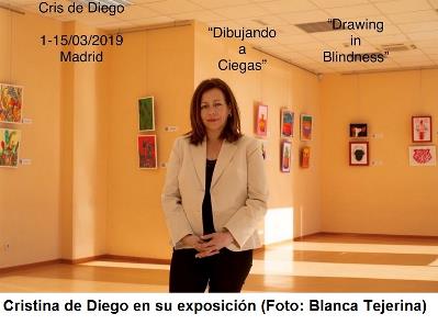 Cristina de Diego en la exposición de su obra