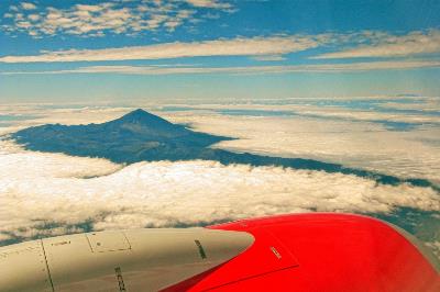 El Teide, visto desde un avión.