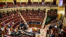 Congreso de los Diputados casi vacío en tiempo de pandemia