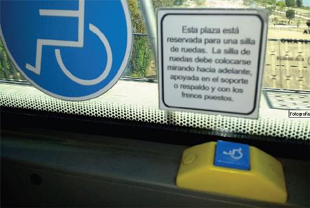 Plaza adaptada en un autobús