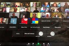 Imagen del encuentro telemático del CERMI y los CERMIS Autonómicos donde abordaron los principales retos del sector de la discapacidad en la etapa de reconstrucción 