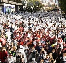 Imágenes de la marcha SOS Discapacidad