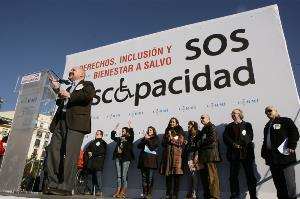 Imágenes de la marcha SOS Discapacidad