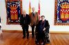 Luis Cayo Pérez Bueno, presidente del CERMI, José Ignacio Echeverría, presidente de la Asamblea de Madrid, y Javier Font, presidente del CERMI de la Comunidad de Madrid