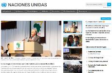 Detalle de la web de Naciones Unidas