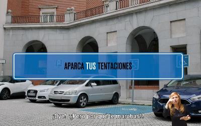 Imagen del anuncio 'Aparca tus tentaciones', de CERMI Madrid