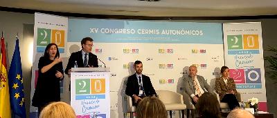 el presidente de la Xunta, Alberto Núñez Feijóo,, en la inauguración del XV Congreso de CERMIS Autonómicos, 