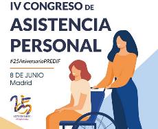 Imagen del cartel del IV Congreso de Asistencia Personal de Predif