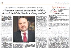 Entrevista al presidente de la Fundación Derecho y Discapacidad en el Periódico de las Fundaciones