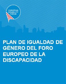 Portada del Plan de Igualdad de Género del Foro Europeo de la Discapacidad