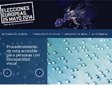 Imagen de la web del Ministerio de Interior sobre las elecciones europeas 2014