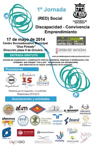 Cartel de la I Jornada sobre Discapacidad, Convivencia y Emprendimiento