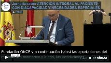 Imagen del vídeo que da paso a la Jornada sobre atención integral al paciente con discapacidad y necesidades especiales