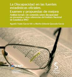 Portada del libro "La discapacidad en las fuentes estadísticas oficiales. Examen y propuestas de mejora"