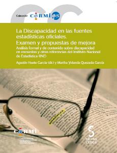 Portada de la publicación "La discapacidad en las fuentes estadísticas oficiales"