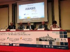 La directora ejecutiva del CERMI, Pilar Villarino, durante su intervención en la inauguración del IX Congreso AMADIS de ‘Accesibilidad a los medios audiovisuales para personas con discapacidad’