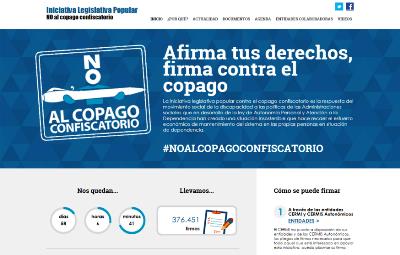 Contabilizadas más de 375.000 firmas contra el copago en dependencia, un 75 %   del objetivo