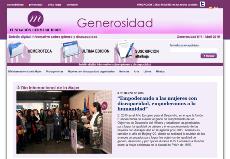 Imagen de la apertura del boletín 'Generosidad' de la Fundación CERMI Mujeres