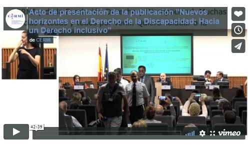 Acto de presentación de la publicación "Nuevos horizontes en el Derecho de la Discapacidad: Hacia un Derecho inclusivo