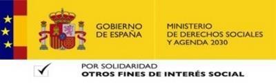 Logotipo del Ministerio de Sanidad, Consumo y Bienestar Social. Por solidaridad, otros fines de interés social	