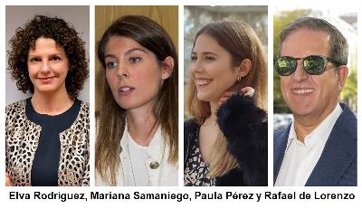 Elva Rodríguez, Mariana Samaniego, Paula Pérez y Rafael de Lorenzo