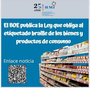 Cartel de Ley de Etiquetado Braille en el BOE