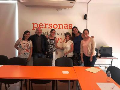 El presidente del CERMI, Luis Cayo Pérez Bueno, con representantes de organizaciones de la discapacidad en Méjico