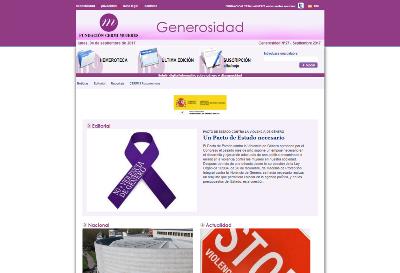 Detalle de la portada del boletín Generosidad número 27