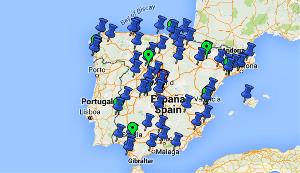 Mapa con los más de 230 centros de atención especializada a la Parálisis cerebral en toda España