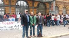 El CERMI, en la protesta cívica exigiendo accesibilidad para ferrocarril en Almería