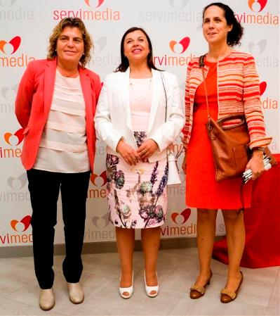 María Soledad Cisternas Reyes, presidenta del Comité de los derechos de las personas con discapacidad y abogada, junto a Ana Peláez y Teresa Palahí