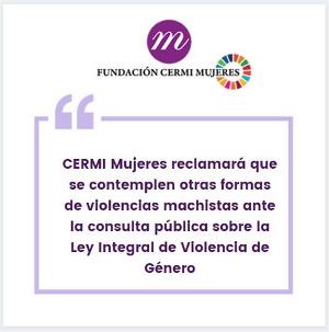 CERMI Mujeres reclamará que se contemplen otras formas de violencias machistas ante la consulta pública sobre la Ley Integral de Violencia de Género