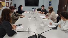 Momento de la reunión de CERMI Mujeres con el Instituto de las Mujeres