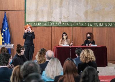 La presidenta Marta Bosquet participa en la lectura del manifiesto por el Día Internacional de las personas con Discapacidad que se conmemora este 3 de diciembre organizado por CERMI Andalucia