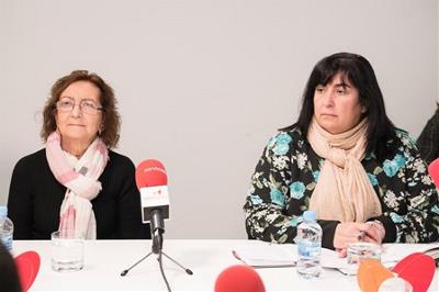 Manuela Carrión, presidenta de SUPPO, y Mayte Gallego, presidenta de Femaden, en la mesa CERMI La soledad, la exclusión más terrible