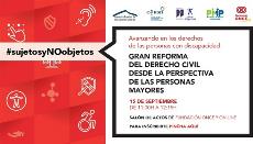 Cartel de la jornada: La gran reforma del Derecho Civil abordada desde la perspectiva de las personas mayores