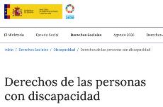 Detalle de la página web del Ministerio de Derechos Sociales y Agenda 2030