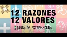 Cartel de la campaña de concienciación ’12 razones-12 valores’