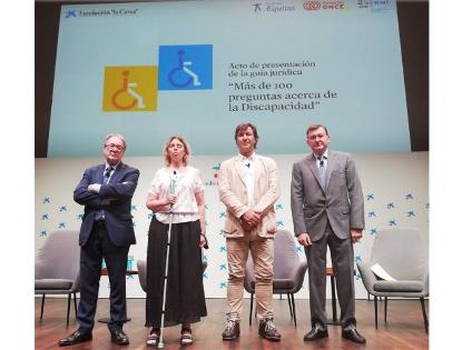 Imagen de la presenatción de la guía, proyecto impulsado por la Fundación Aequitas y la Fundación "la Caixa", con la colaboración de la Fundación ONCE y del CERMI