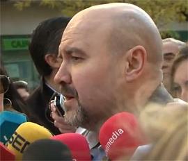 Luis Cayo Pérez bueno, durante su participación en la marcha