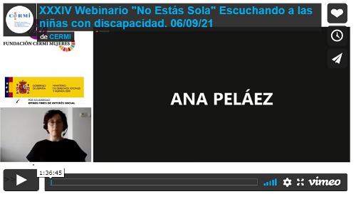 Imagen que da paso a la Grabación audiovisual accesible del XXXIV Webinario "No Estás Sola" Escuchando a las niñas con discapacidad