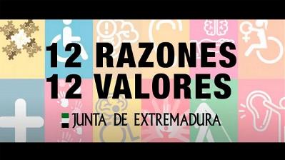 Cartel de la campaña de concienciación ’12 razones-12 valores’