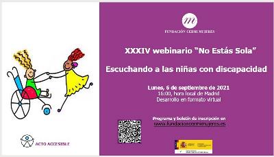 XXXIV Webinario "No Estás Sola" Escuchando a las niñas con discapacidad