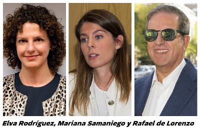 Elva Rodríguez, Mariana Samaniego y Rafael de Lorenzo 