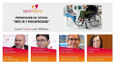 Cartel de la presentación del estudio ‘Ibex y Discapacidad’ de Fundación Bequal