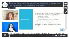 Imagen que da paso a la Grabación audiovisual accesible del Aula de derechos humanos de mujeres y niñas con discapacidad (10ª Sesión)