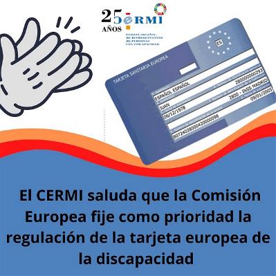 Tarjeta europea de la discapacidad.