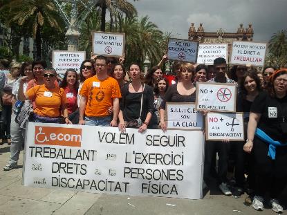 Manifestación de ECOM en 2012.