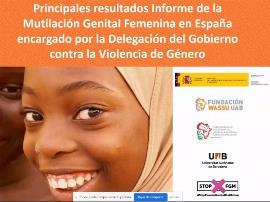 Imagen del Informe de la Mutilación Genital Femenina en España, encargado por la Delegación del Gobierno contra la Violencia de Género